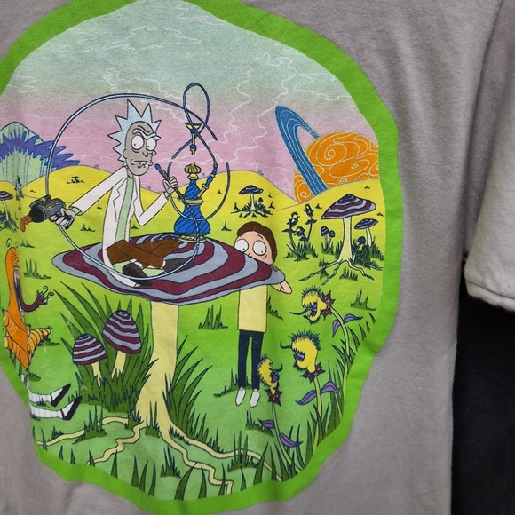 Grey Ricky and Morty size mens medium short sleeve crew neck t shirt - Picture 7 of 13
